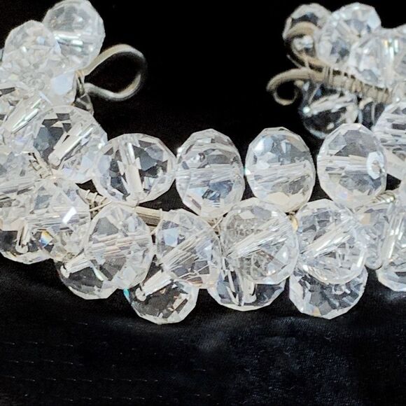 50 Swarovski crystal bridal black tie bracelet - Picture 4 of 10